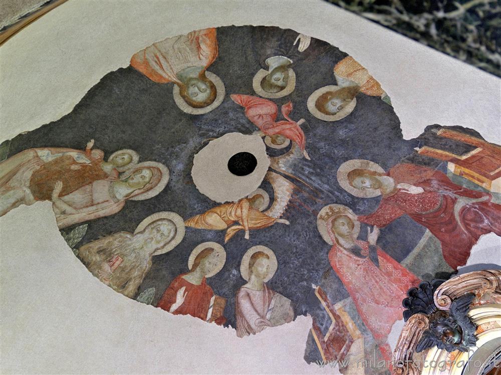 Biella (Italy) - Fourteenth-century frescoes on the vault of the Shrine of St. Eusebius in the Sanctuary of Oropa